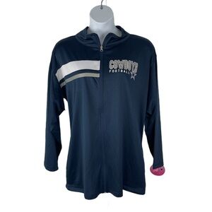 Dallas Cowboys Her Style Blue Zip Up Track Jacket